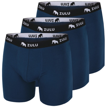 Pánske boxerky Zulu Bambus 210 6in 3-pack modrá ocean blue