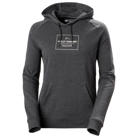 Dámska mikina Helly Hansen W F2F Organic Cotton Hoodie šedá Ebony Melange