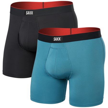 Boxerky Saxx Multi-Sport Mesh Boxer Brief Fly 2Pk modrá/čierna hydro blue/faded black