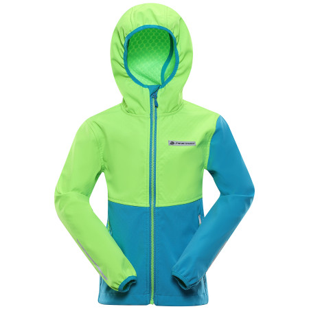 Detská bunda Alpine Pro Grolo modrá/zelená neon green gecko