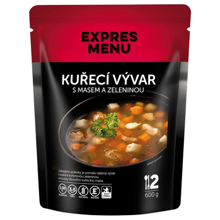 Polievka Expres menu Kurací vývar so zeleninou (2 porcie)
