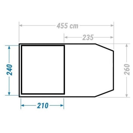 Zatemnený rodinný stan Zulu Pavilion 400 Black