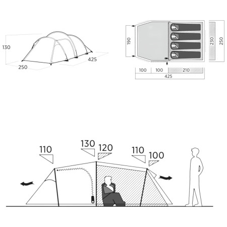 Turistický stan Easy Camp Hemsedal 4