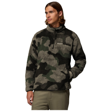 Pánsky sveter Columbia Rugged Ridge™ High Pile Half Zip zelená/čierna Stone Green Mod Camo