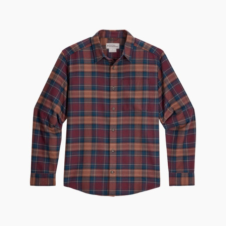 Pánska košeľa Roayal Robins Lieback Organic Cotton Flannel L/S vínová Wine Oak Pld
