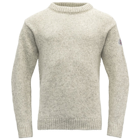 Pánska funkčná mikina Devold Nansen Wool Sweater svetlosivá GREY MELANGE