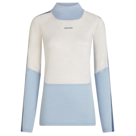Dámske funkčné tričko Icebreaker Women Mer 200 Oasis+ LS High Neck biela/modrá Zin/Ecrht/Dw/Cb
