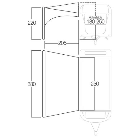Prístrešok Vango AirBeam Sky Canopy for Caravan & Motorhomes 2.5M