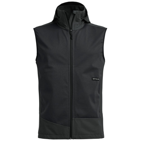 Pánska vesta Ortovox Ortler Softshell Plus Vest čierna Black Raven