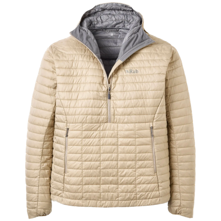 Pánska bunda Rab Microlighter Pullover Down Hoody béžová