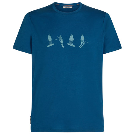 Pánske tričko Icebreaker Men Merino 150 Tech Lite SS Tee Snow Day modrá Atlantis