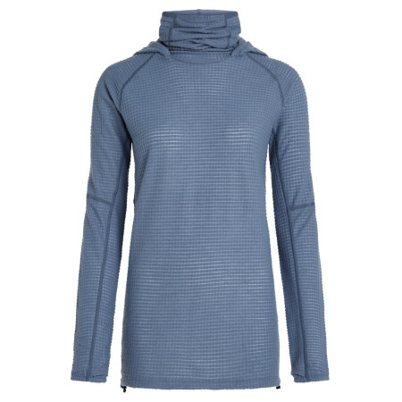 Dámska mikina Icebreaker Wom Mer 400 RealFleece Grid Pulover Hood modrá/sivá Dawn