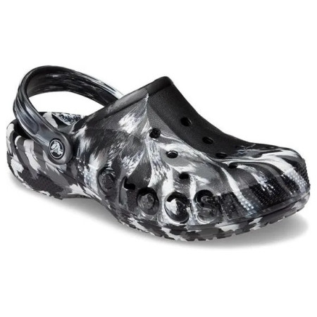 Papuče Crocs Baya Marbled Clog čierna/biela