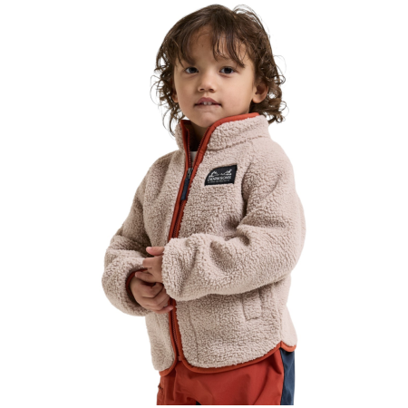 Detská mikina Didriksons Gibbs Kids Fullzip 2 Beach Beige/Rust
