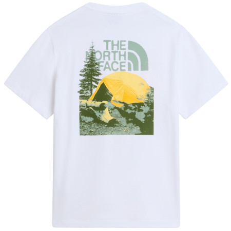 Pánske tričko The North Face M Pitch A Tent Relaxed Ss Tee biela TNF WHITE