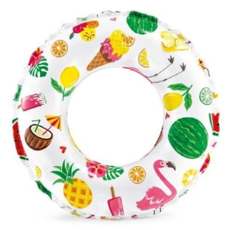 Kruh Intex Lively Print Swim Ring 59230NP biela/červená
