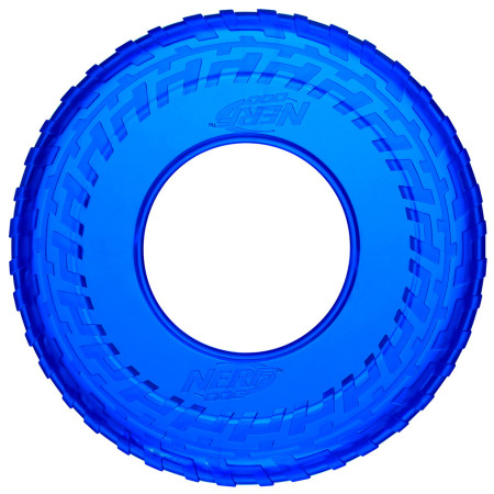 Hračka pre psa Nerf Dog Translucent TPR Tire Flyer 25 cm modrá modrá