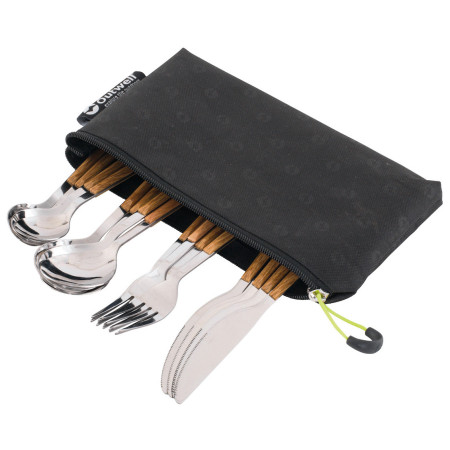 Súprava príborov Outwell Pouch Cutlery Set Deluxe hnedá