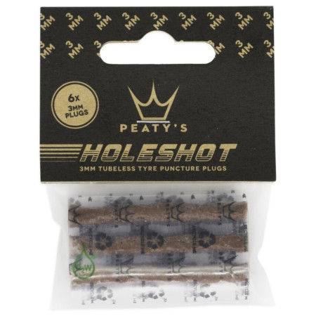 Opravná sada Peaty´s Holeshot sada náhradních knotů (6X 3Mm) hnedá