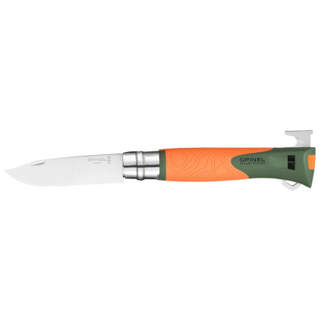 Nôž Opinel VRI N°12 Inox Explore s odstraňovačem klíšťat oranžová