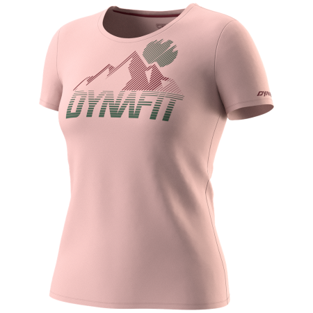 Dámske funkčné tričko Dynafit Transalper Graphic S/S Tee W červená/ružová pale rose/5560