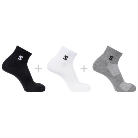 Ponožky Salomon Everyday Lite Quarter 3-Pack čierna/sivá Black / White / Frost Gray