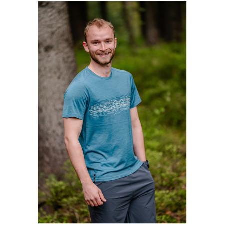 Pánske tričko MOOA Merino Lyolite Waves 150 Short