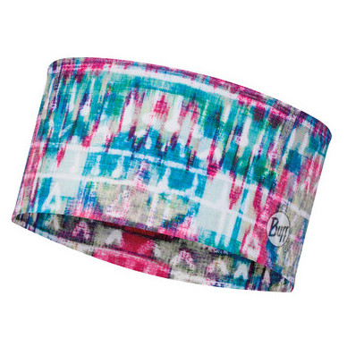 Čelenka Buff Coolnet UV+ Headband tyrkysová/vínová dogun multi