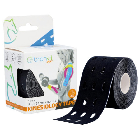 Tejpovacia páska BronVit Sport Kinesio Tape dierkovaný