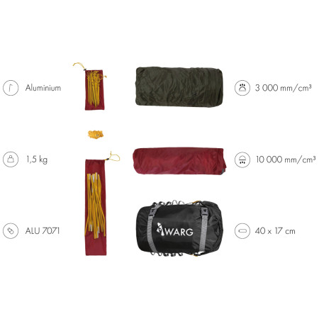 Ultraľahký stan Warg Tenere 2