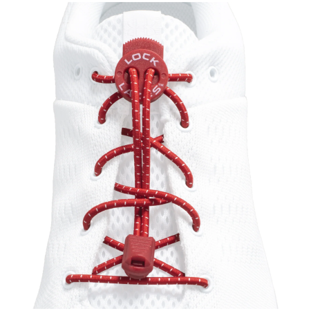 Šnúrky do topánok Lock Laces Original červená Red
