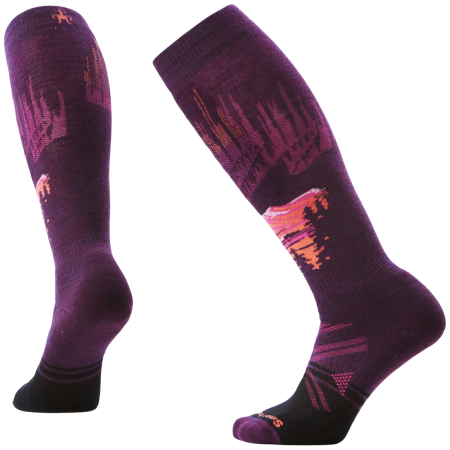 Lyžiarske ponožky Smartwool W Ski Full Cushion Alpine Auroras tmavofialová/ružová PURPLE IRIS