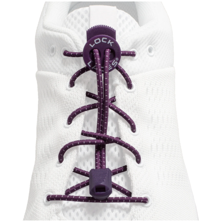 Šnúrky do topánok Lock Laces Original fialová Purple
