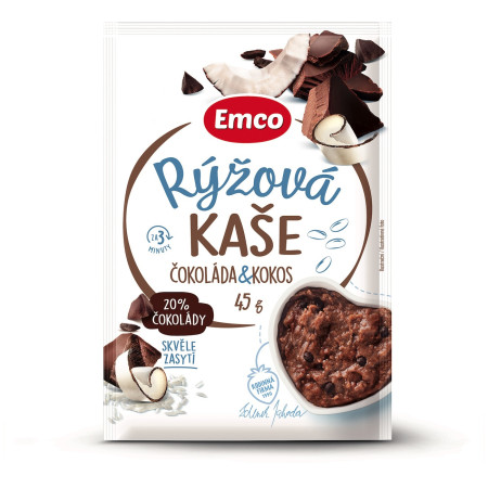 Kaša Emco Ryžová kaša čoko kokos 45g