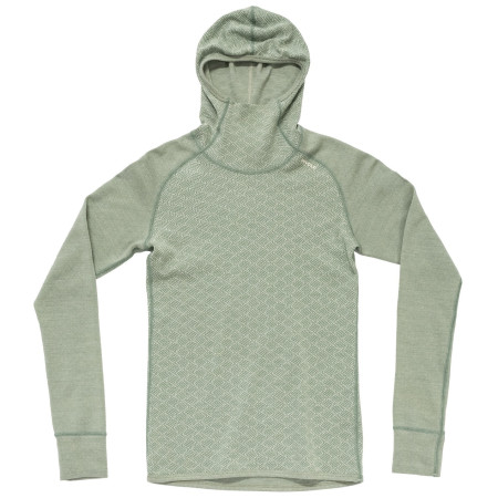 Dámske funkčné tričko Devold Kvitegga Merino 230 Hoodie Wmn svetlozelená RAW WHITE