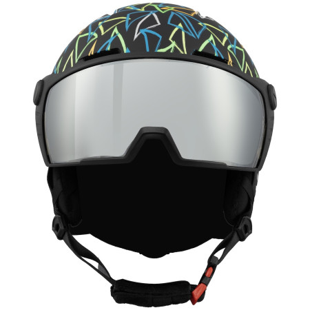 Detská lyžiarska prilba Blizzard Flash Visor junior ski helmet čierna black/multicolor