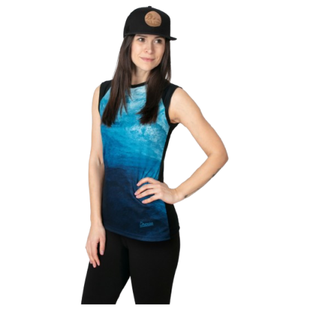 Dámske tielko Drexiss Full Ocean Coolmax modrá/čierna