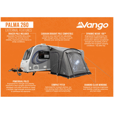 Stan ku karavanu Vango Palma 260