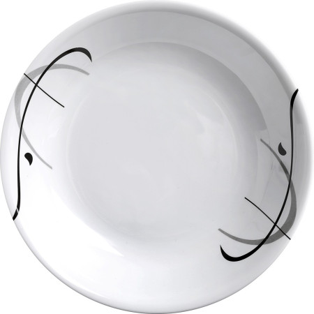 Tanier Brunner Deep Plate ø 21cm biela/čierna