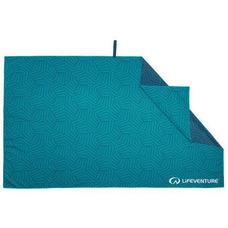 Rýchloschnúca osuška LifeVenture Printed SoftFibre Trek Towel tyrkysová GeometricTeal