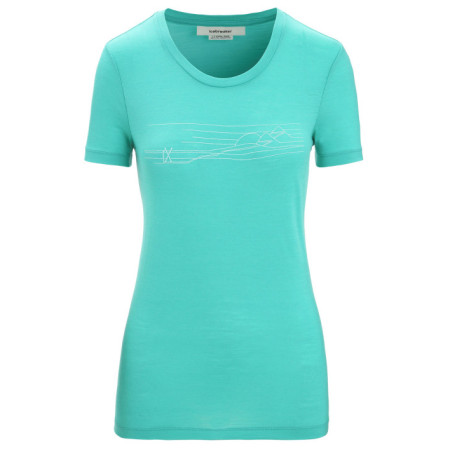 Dámske tričko Icebreaker Tech Lite II SS Tee Ski Stripes