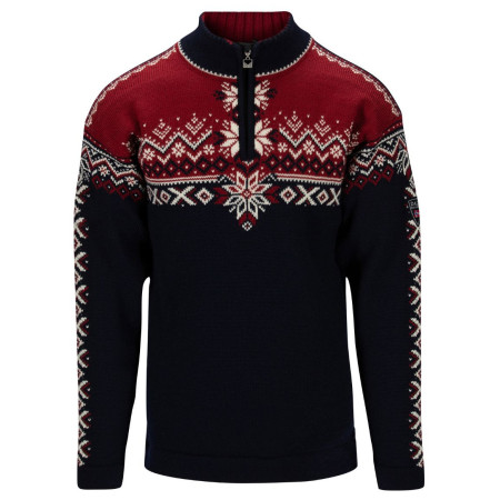 Pánsky sveter Dale of Norway 140th Anniversary Masc Sweater tmavomodrá Navy Redrose Offwhite