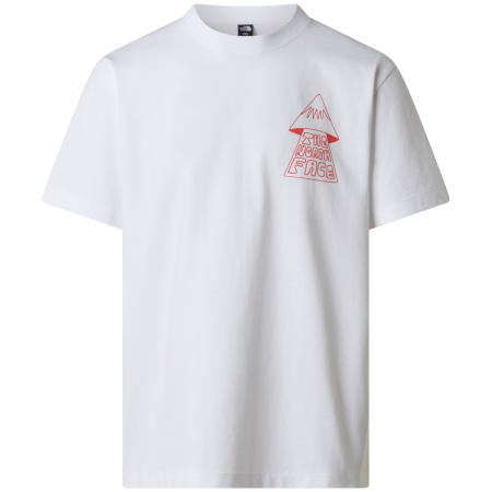 Pánske tričko The North Face M Mountain Play Relaxed Short Sleeve Tee-Graphic biela TNF WHITE