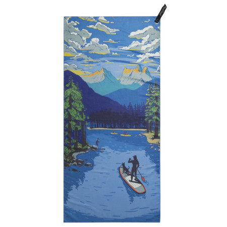 Rýchloschnúca osuška PackTowl Personal Body svetlomodrá Daydream Print