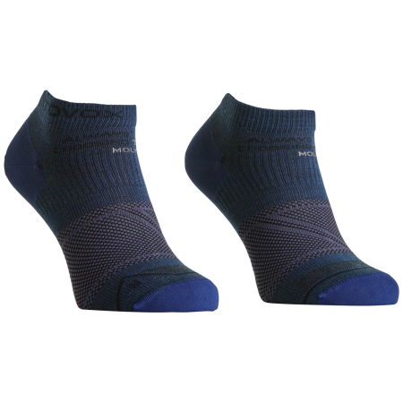 Pánske merino ponožky Ortovox Alpine Light Low Socks modrá/sivá Blue Nunatak