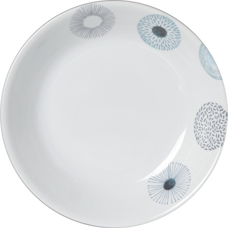 Tanier Brunner Deep Plate ø 21cm biela/modrá