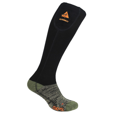 Vyhrievané ponožky Alpenheat Fire Wool Socks čierna/sivá black / green