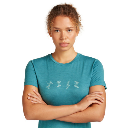 Dámske tričko Icebreaker Women Merino 150 Tech Lite SS Tee Snow Day