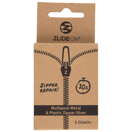 Náhradný zips ZlideOn Multipack Metal & Plastic Zipper strieborná