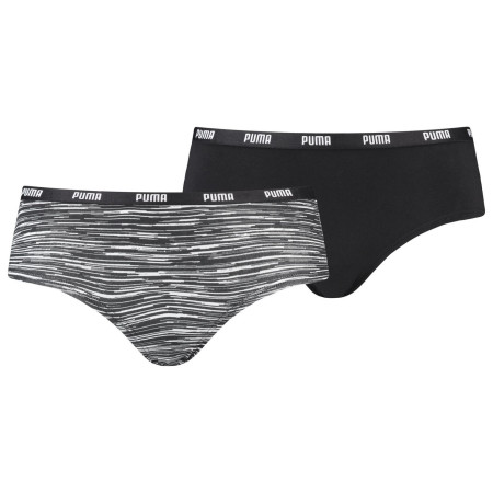Dámske nohavičky Puma Women Printer Hipster 2P čierna black